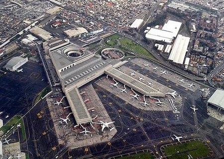 Mexico City international airport aerial view