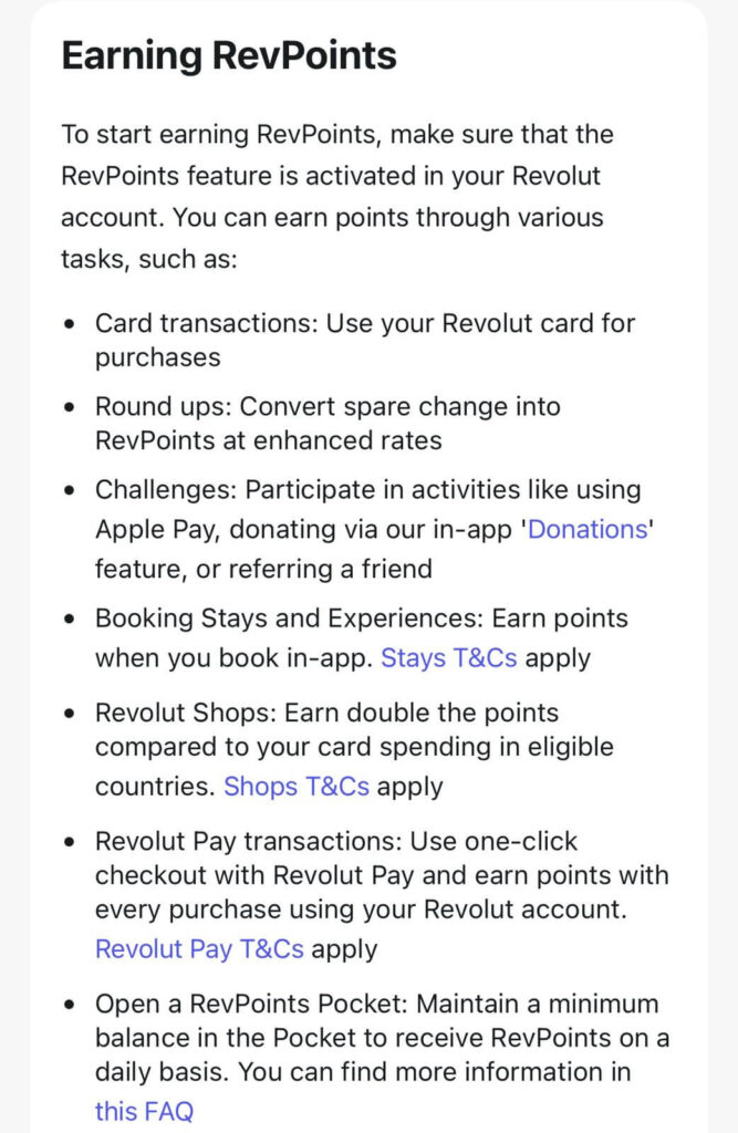 A more detailled explanation of revpoints as we could write about in our Revolut Ultra review 