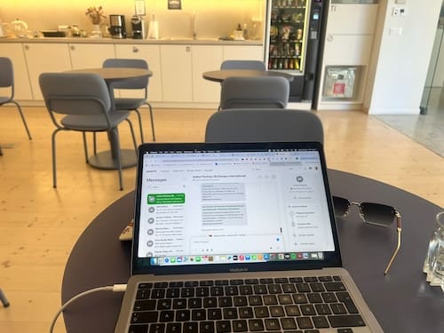 Desks at Silicon Urban Coworking space in Corfu Greece 