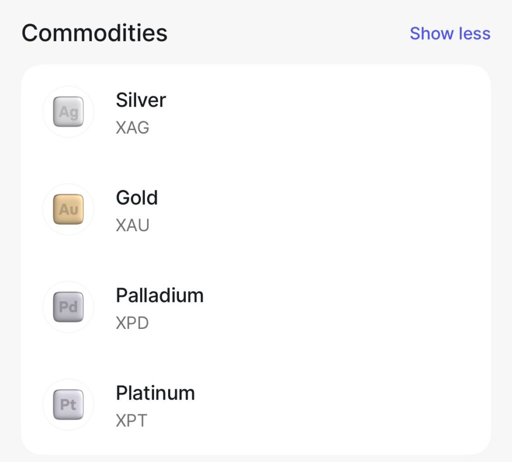 Trading Commodities is easy with Revolut Ultra 