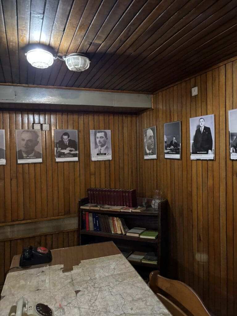 One of the government rooms in the Bunk'Art 2 museum which we visited in Tirana 