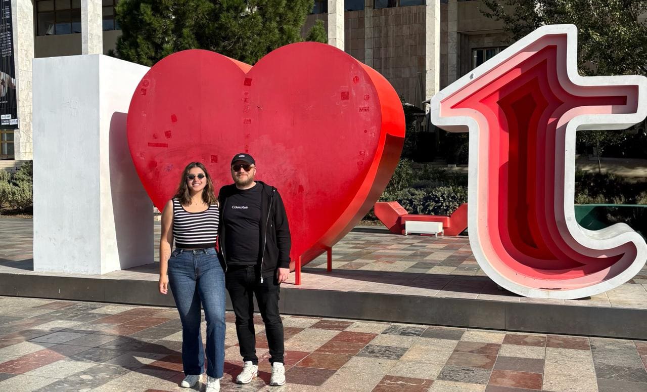 The I love Tirana Sign was one of the first things we visited in our two day Tirana Itinerary. You can see us in front of the sign here.