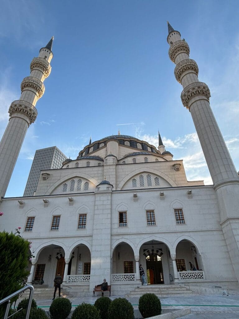 The beautiful Namazgah Mosque we visited on day two in Tirana 