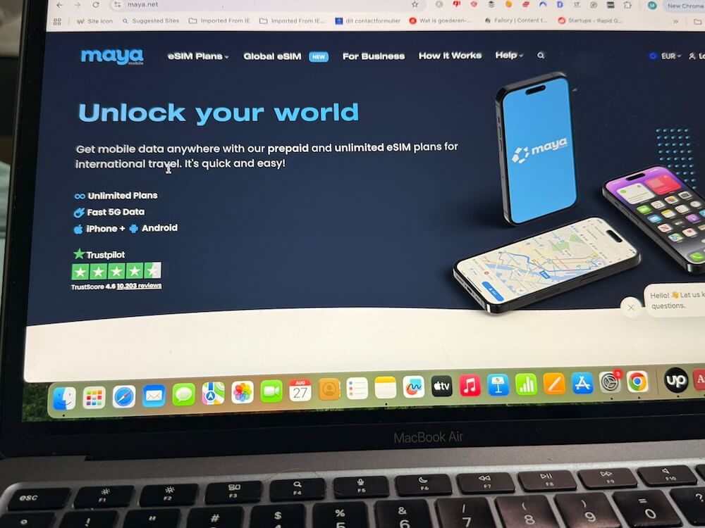 maya mobile interface 